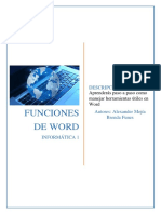 Funciones de Word Por Alex Mejia y Estefani Funes