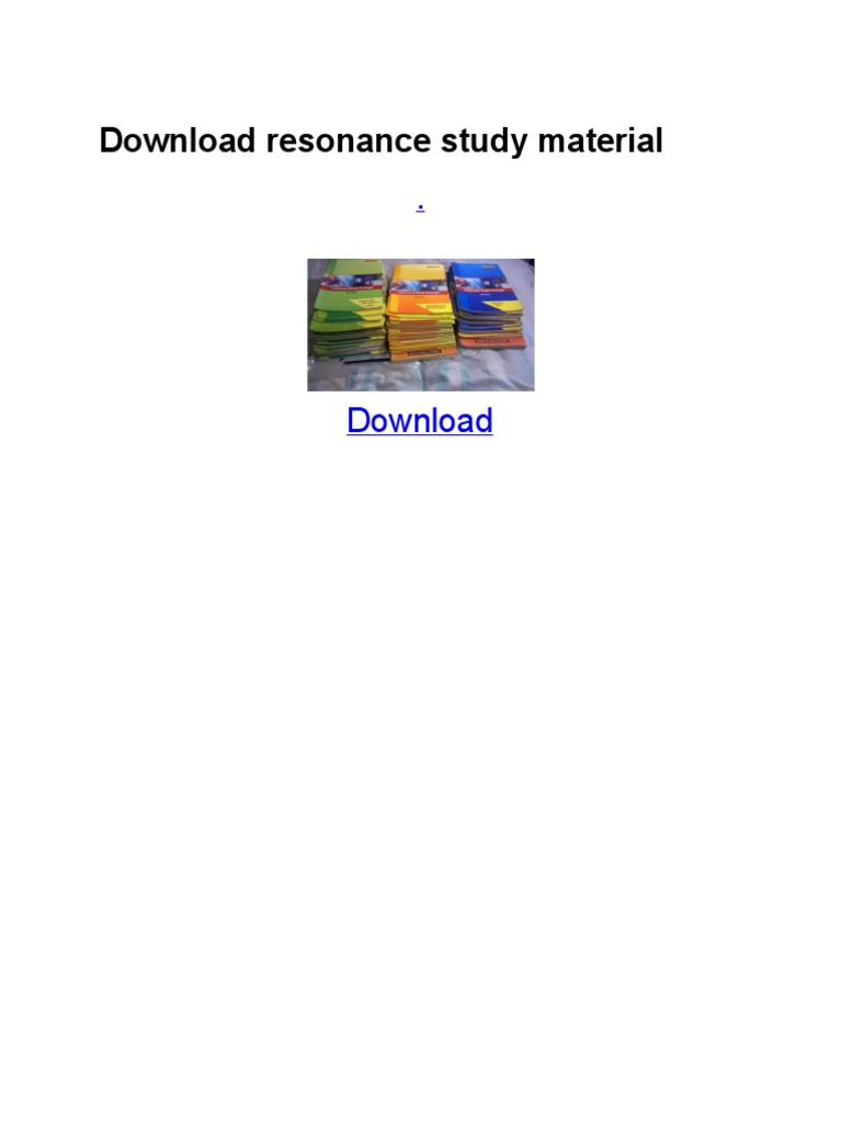 Resonance Study Material PDF Google Play Standardized Tests