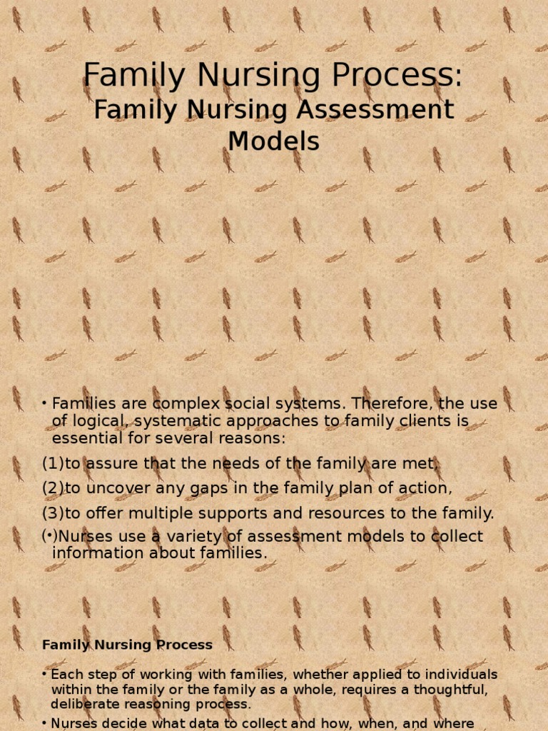 Family Nursing Process and Assessment Models | PDF | Psychological ...