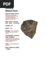 Chromite Mineral Facts