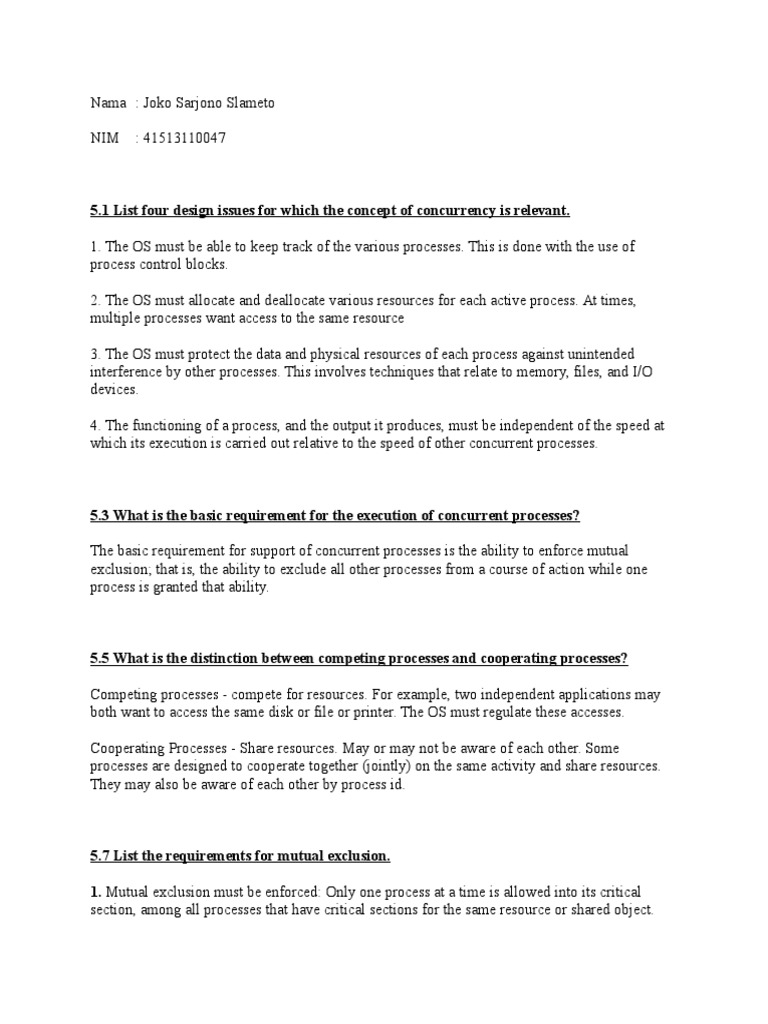 Concurrency in Operating Systems | PDF | Process (Computing) | Computer ...