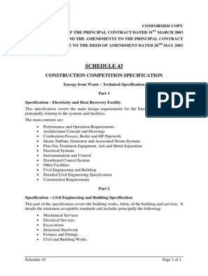 Construction Competition Specification, PDF, Boiler