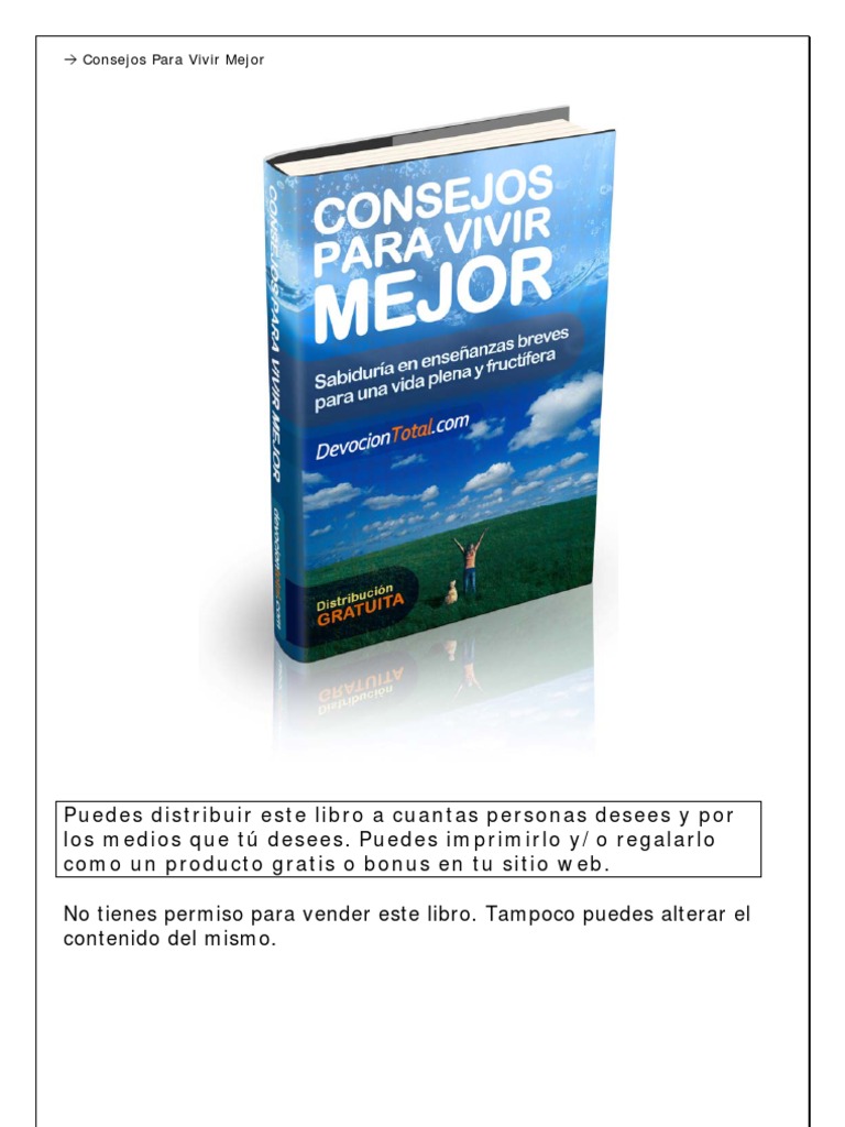 Consejos para Vivir Mejor | PDF | Libro de proverbios | Dios