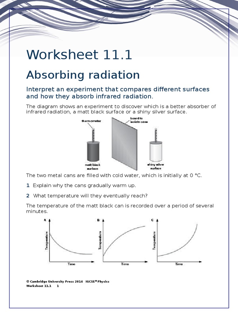 IGCSE Physics Worksheet 11 1