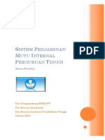 Buku Sistem Penjaminan Mutu Internal Perguruan Tinggi Bahan Pelatihan 2010