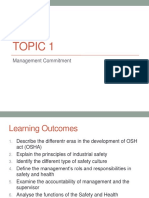 Topic 1 - OSH Management Commitment