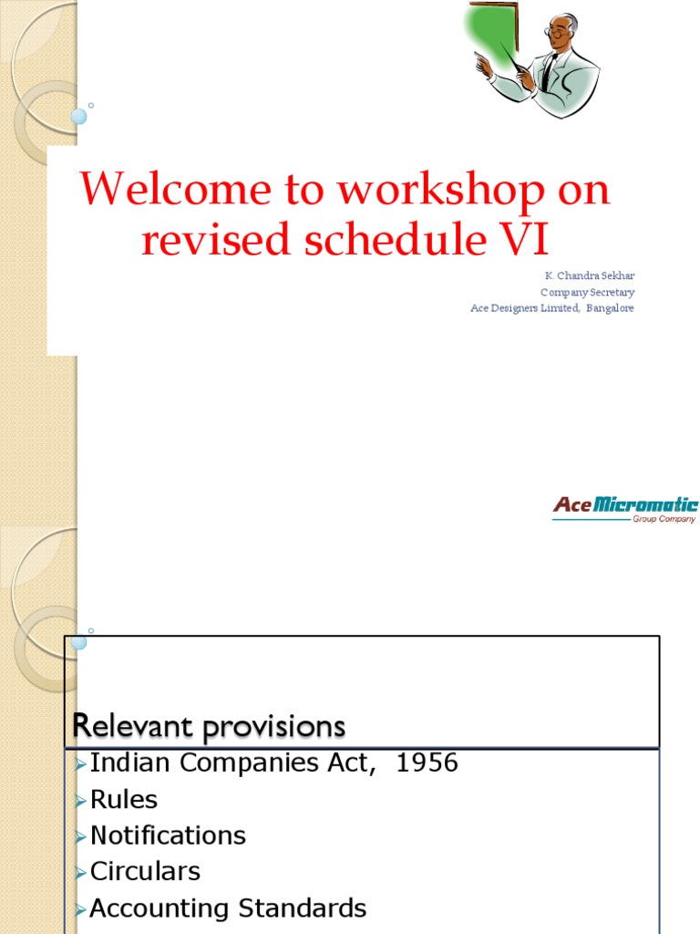 Revised Schedule VI | PDF | Balance Sheet | Income Statement