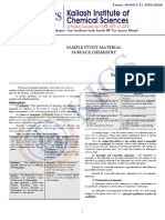 Surface Chemistry Sample Material