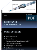 Resistance Thermometer: By: Shashank Pathak EN - 4 Year