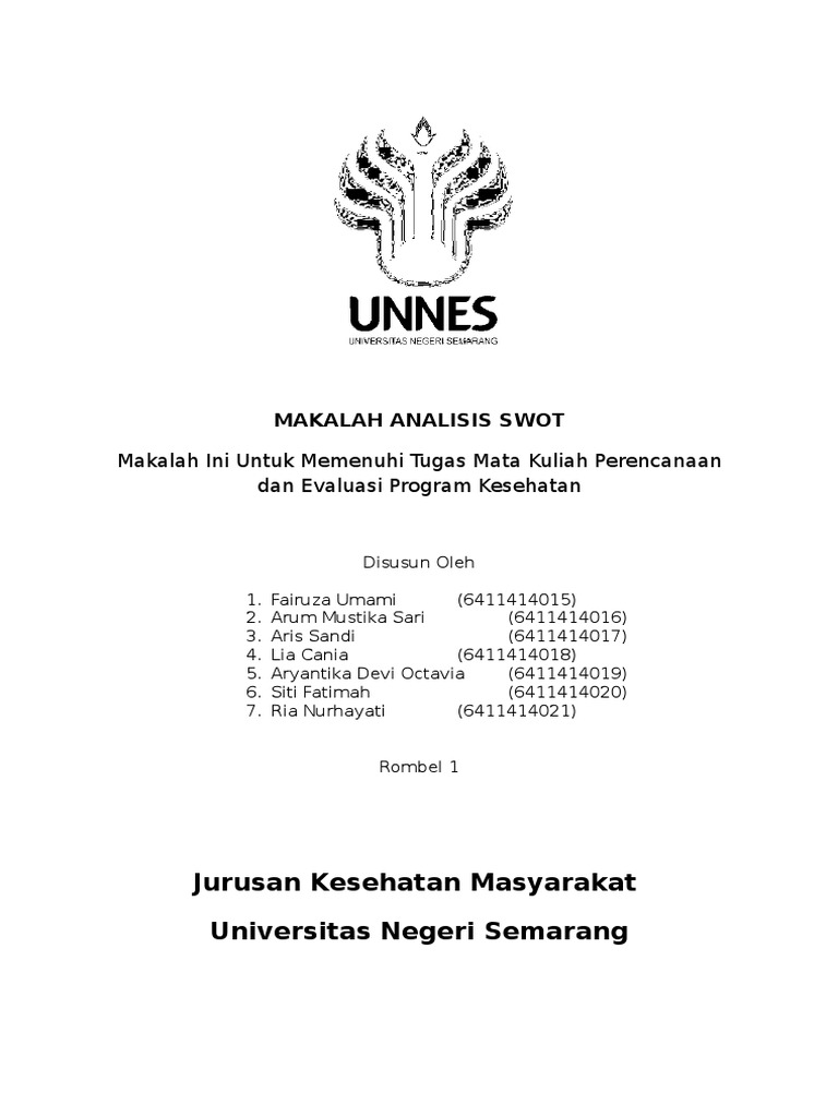Makalah Analisis Swot