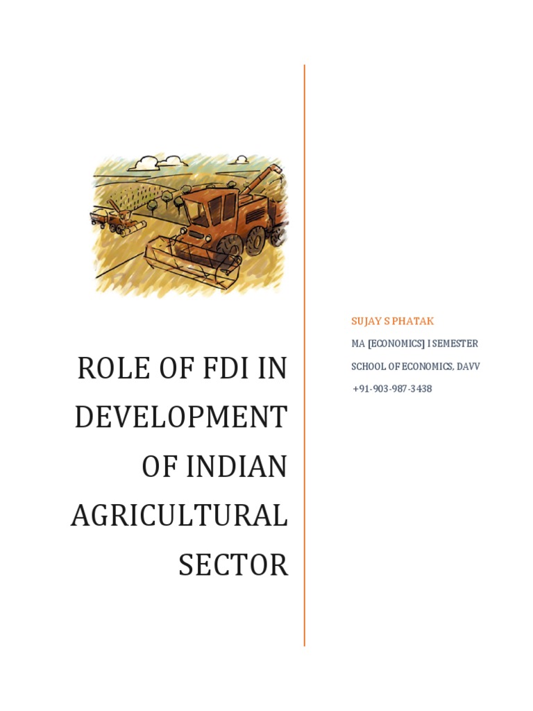 Role of FDI in Development of Indian Agricultural Sector | PDF ...