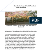 A Brief Biography Hadrat Sayyadi Machli Wale Shah Sahib Hyderabad