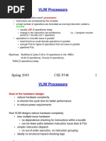 VLIW Processors: Spring 2003 CSE P548 1