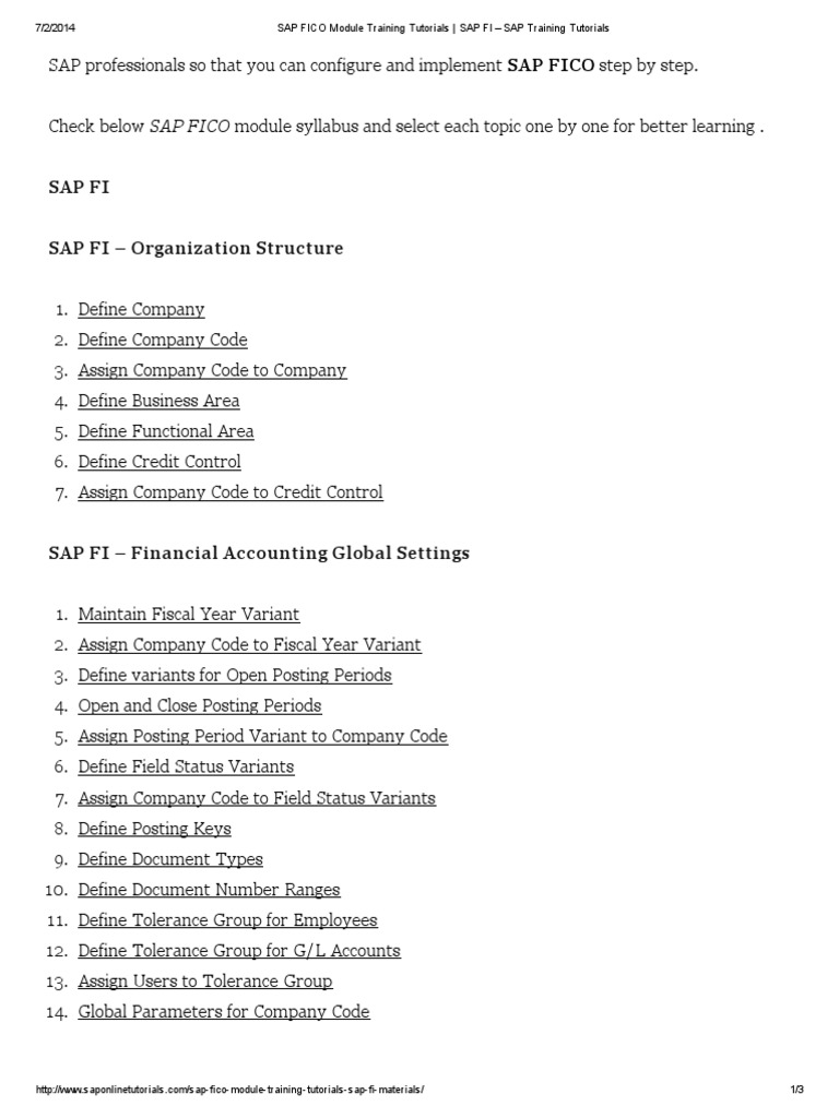 SAP FICO Module Training Guide | PDF | Depreciation | Accounts Payable