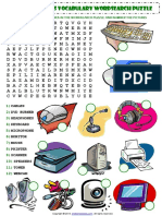 Computer Parts Esl Vocabulary Wordsearch Puzzle Worksheet