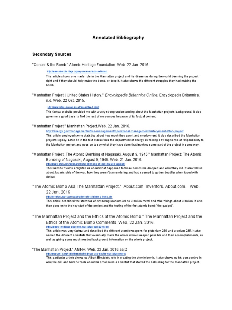 Annotated bibliography example mla image