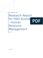 Human Resource Management - HND Business Report