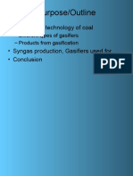 Purpose/Outline: - Gasification Technology of Coal