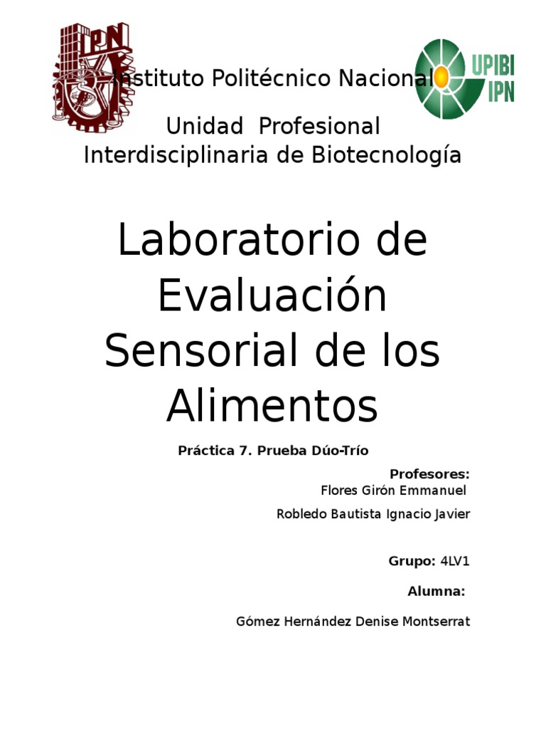 Métodos Sensitivos Prueba Duo-Trio | PDF | Sal (química) | Agua