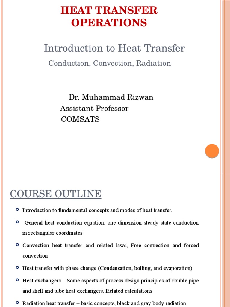 Heat Transfer Operations Overview | PDF | Heat Transfer | Thermal ...