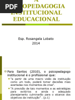 A Psicopedagogia Institucional Educacional