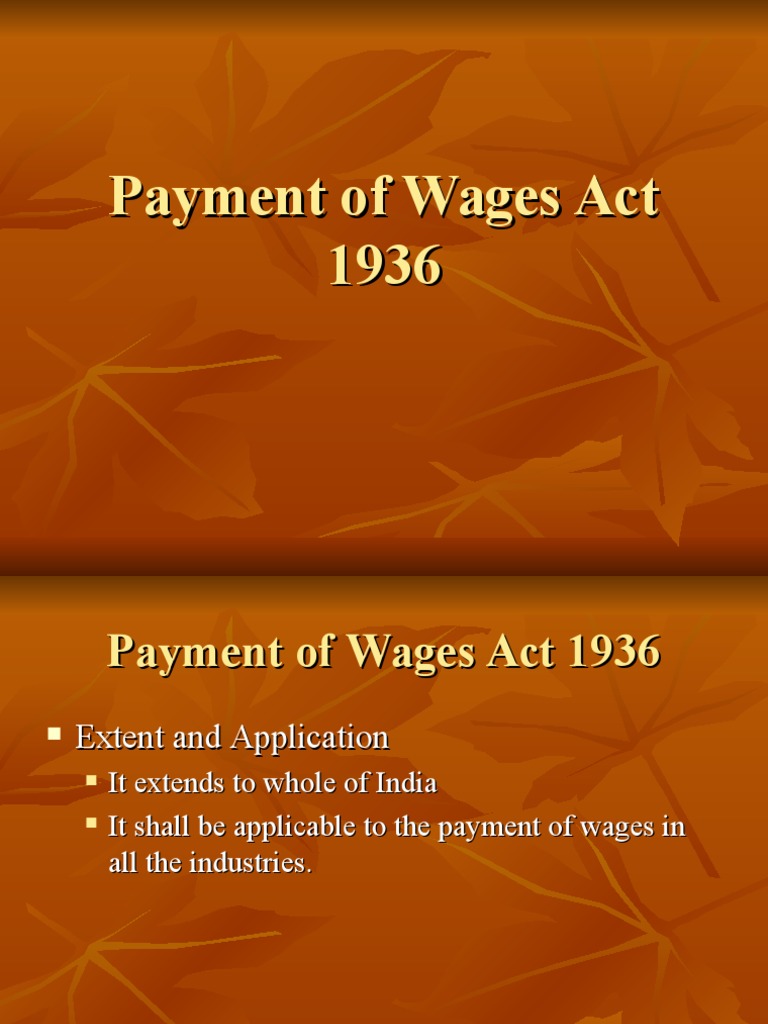 Payment of Wages Act 1936 Fine (Penalty) Employment Free 30day