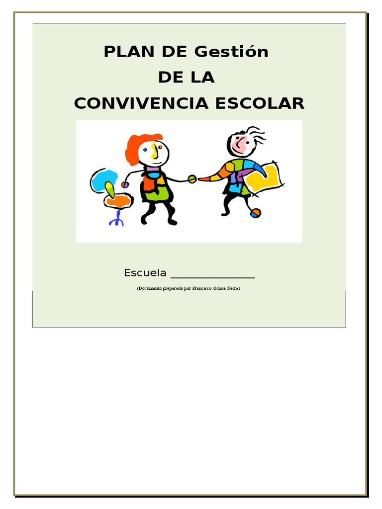Plan de Gestión para Convivencia Escolar | PDF | Comportamiento ...