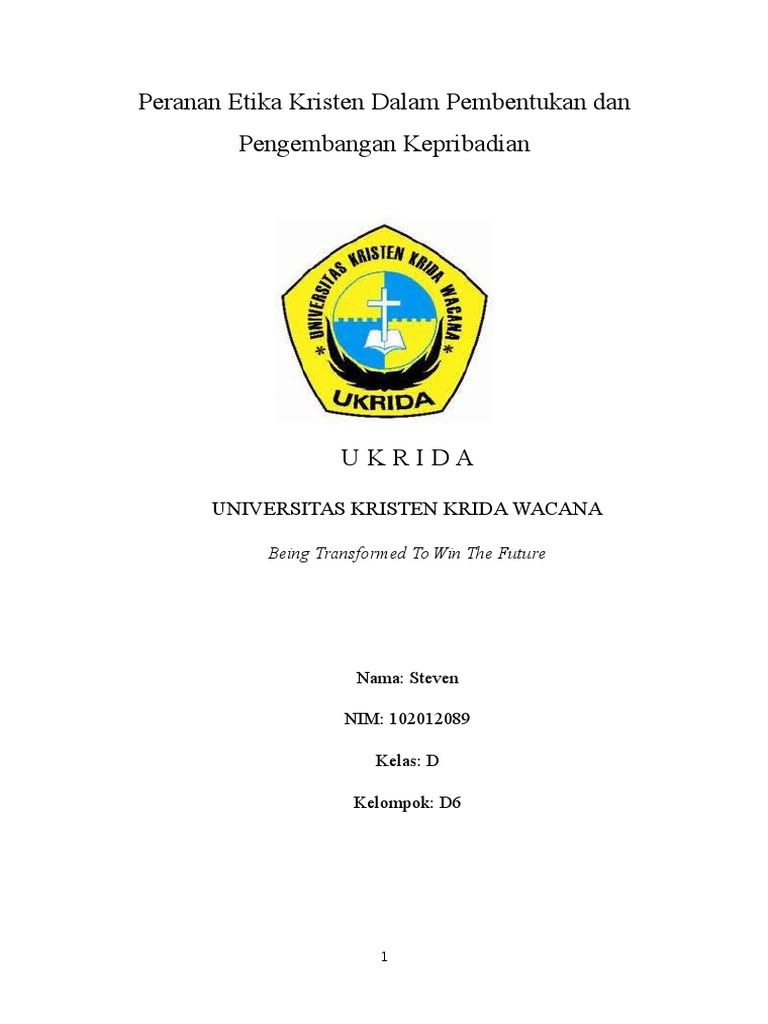 Makalah Etika Kristen, Peranan Etika Kristen