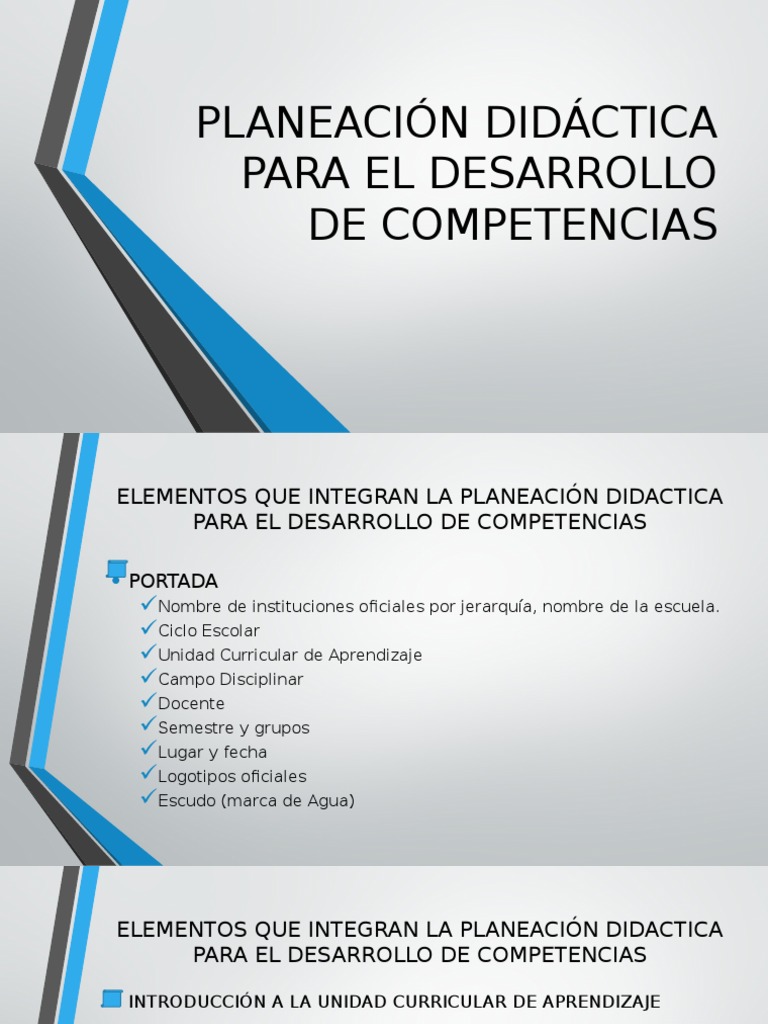 Elementos de La Planeación Didáctica. | PDF