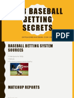 Baseball Gambling Inside Information