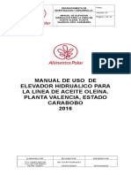 Manual de Uso Del Elevador Hidrualico