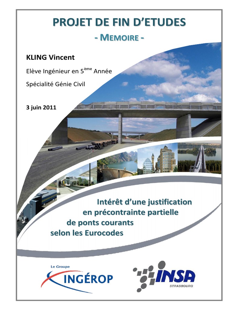 Projet de Fin d'Études en Génie Civil | PDF | Pont | Béton armé