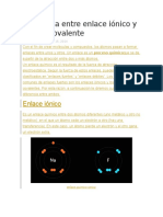 Diferencia Entre Enlace Iónico y Enlace Covalente