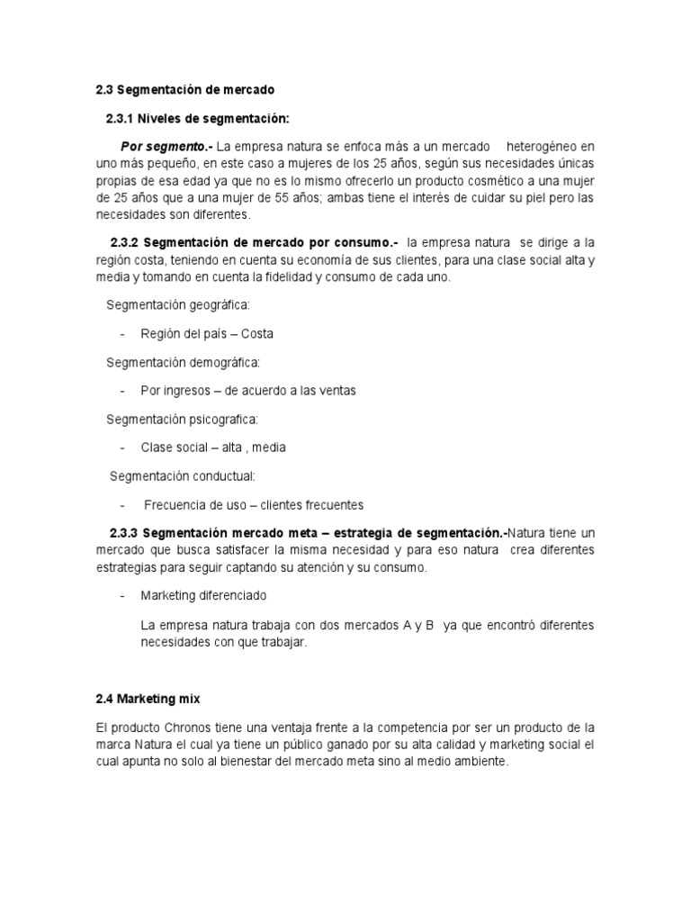 Proyecto Marketing Natura | PDF | Marca | Producto (Negocio)