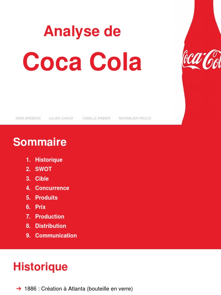 Analyse marketing cocacola.pdf  Coca Cola  Boisson