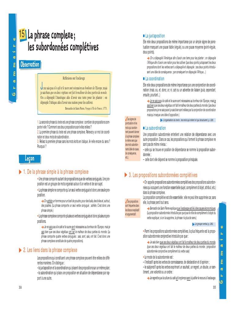 Exercices Phrases Simples Et Complexes 6ème Pdf