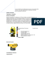 Altimetría y equipos topográficos