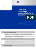 ECB Credit flow restrictions