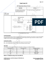 Fault Code 212: Oil Temperature Sensor Circuit