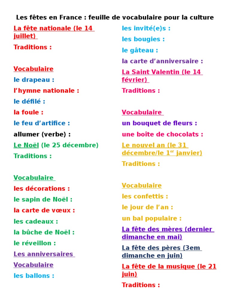 Les Fetes en France | PDF