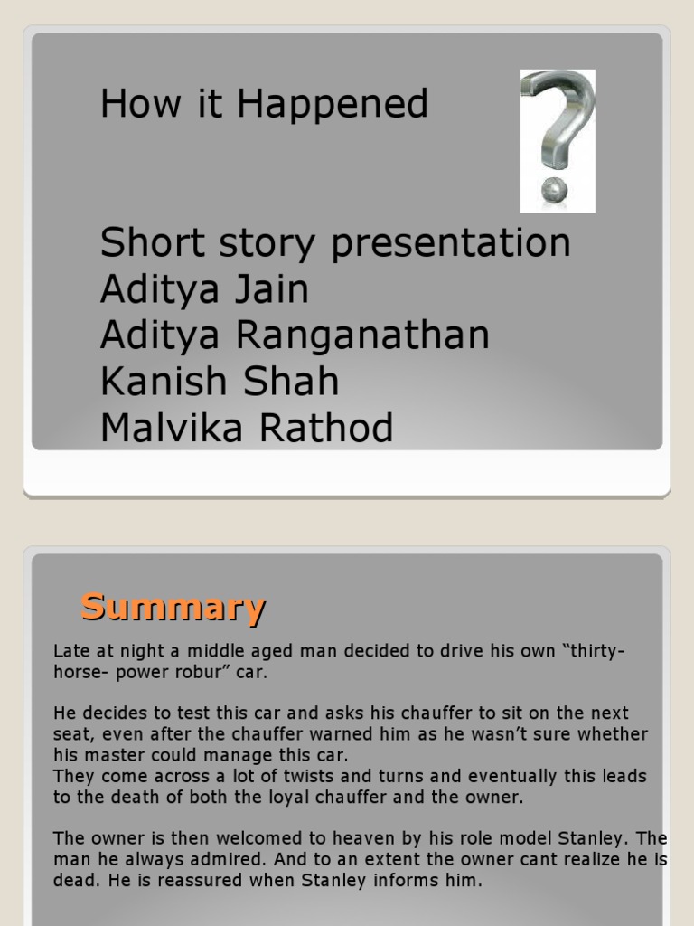 Fatal Car Ride: A Short Story Analysis | PDF | Plot (Narrative) | Narration
