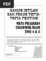 Kamus Istilah Tasawwur Islam SPM 