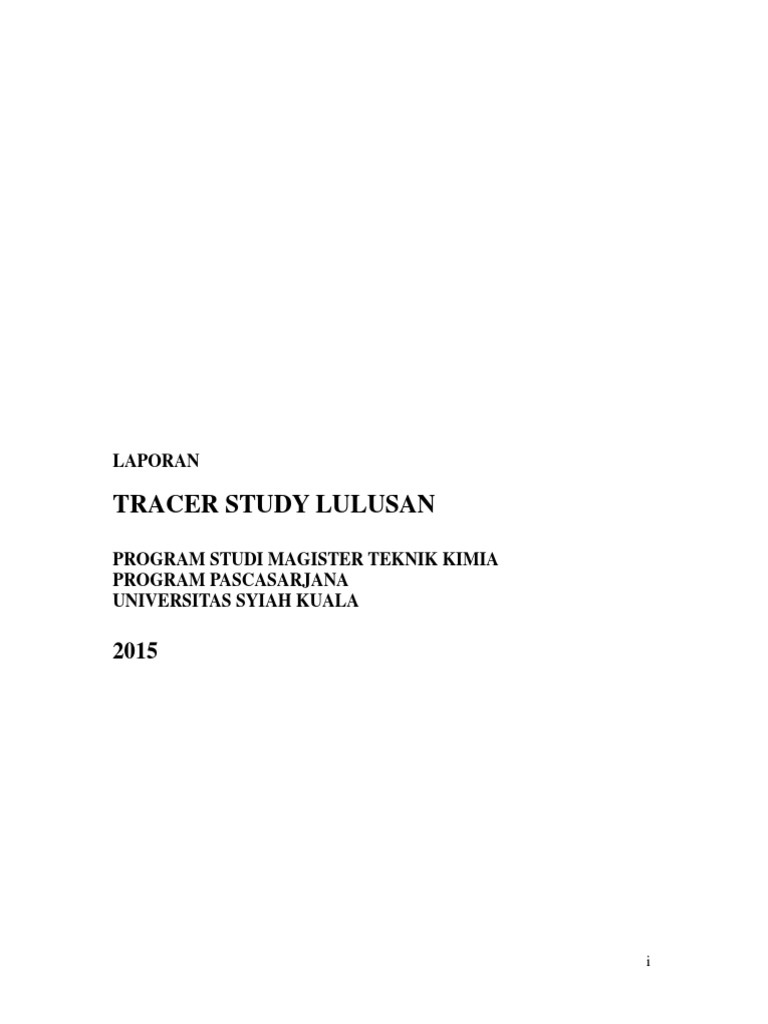 Contoh Laporan Tracer Study