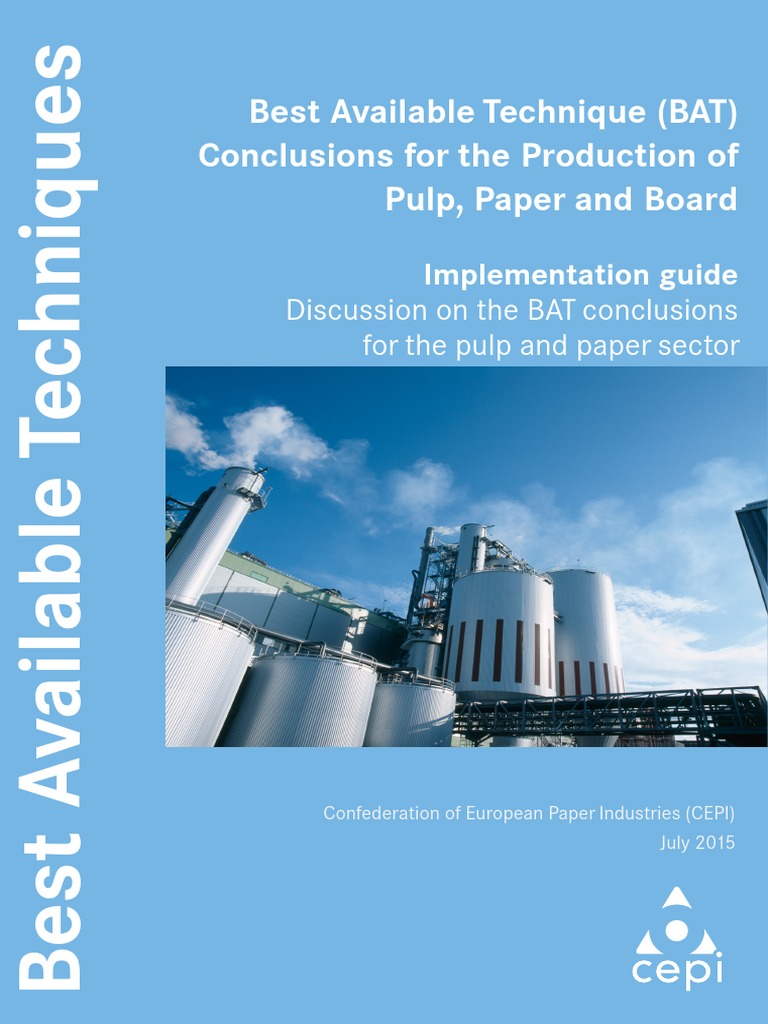 BAT Pulp and Paper Industry PDF Sewage Treatment Waste