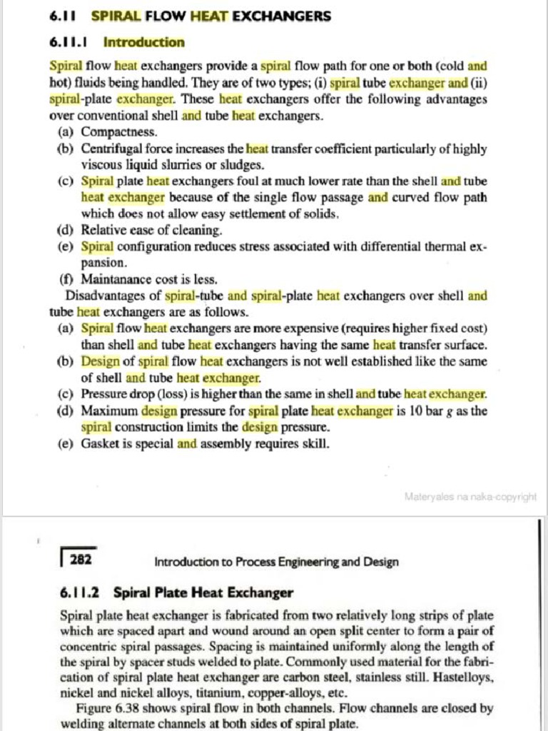 Spiral Heat Exchanger Dimensioning Procedure | PDF