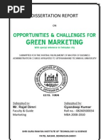 Download Dissertation Report on Opportunity  Challenges for Green Marketing by GYANDEEP by gyandeep kumar SN31244688 doc pdf