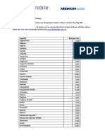 Aldimobile International Call Rates