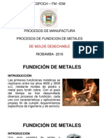 Moldes Desechables Fund. Metales 