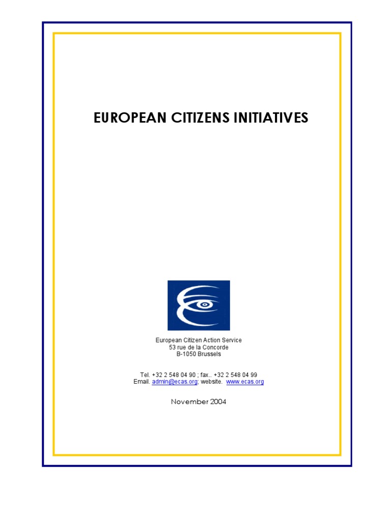 European Citizens Initiatives Explained | PDF | Initiative | European Union