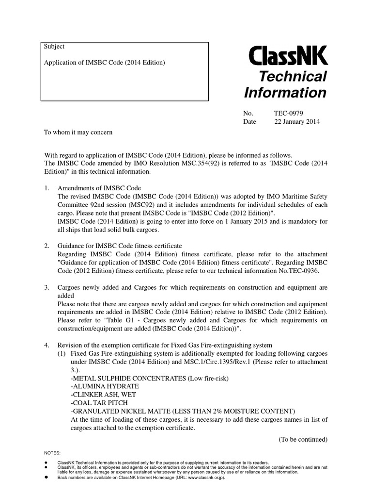 NK - IMSBC Code For Alumina | Download Free PDF | Dangerous Goods ...